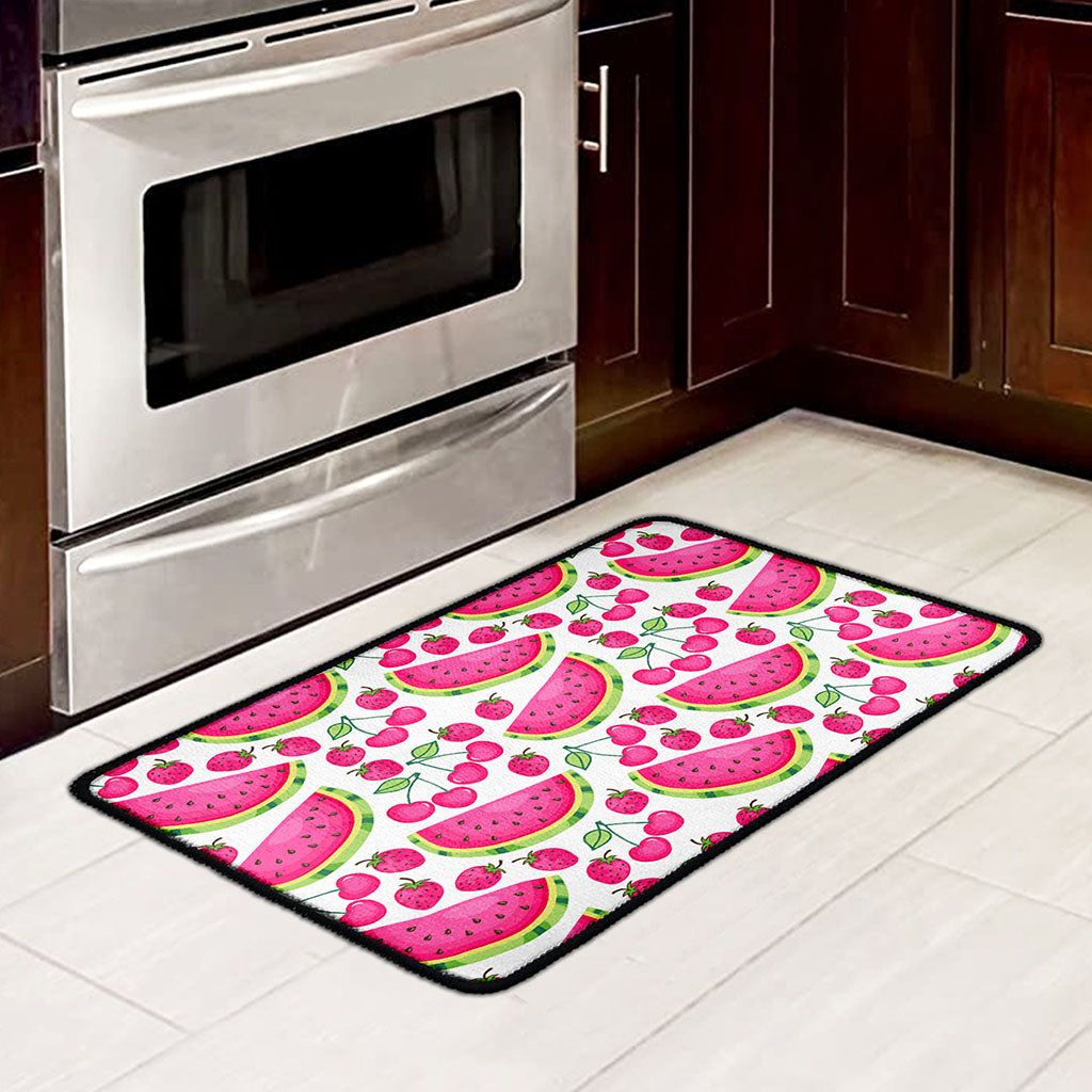 Cute Berry Watermelon Pattern Print Kitchen Mat