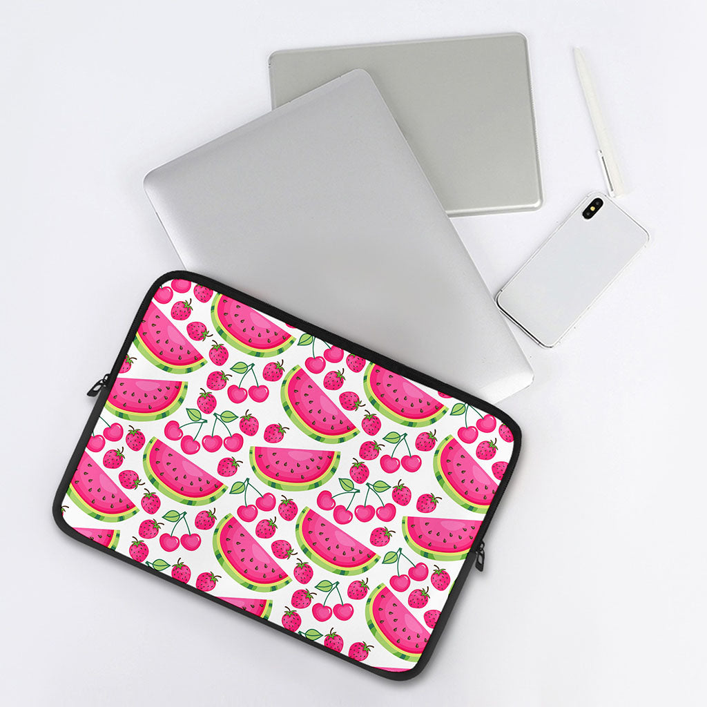Cute Berry Watermelon Pattern Print Laptop Sleeve