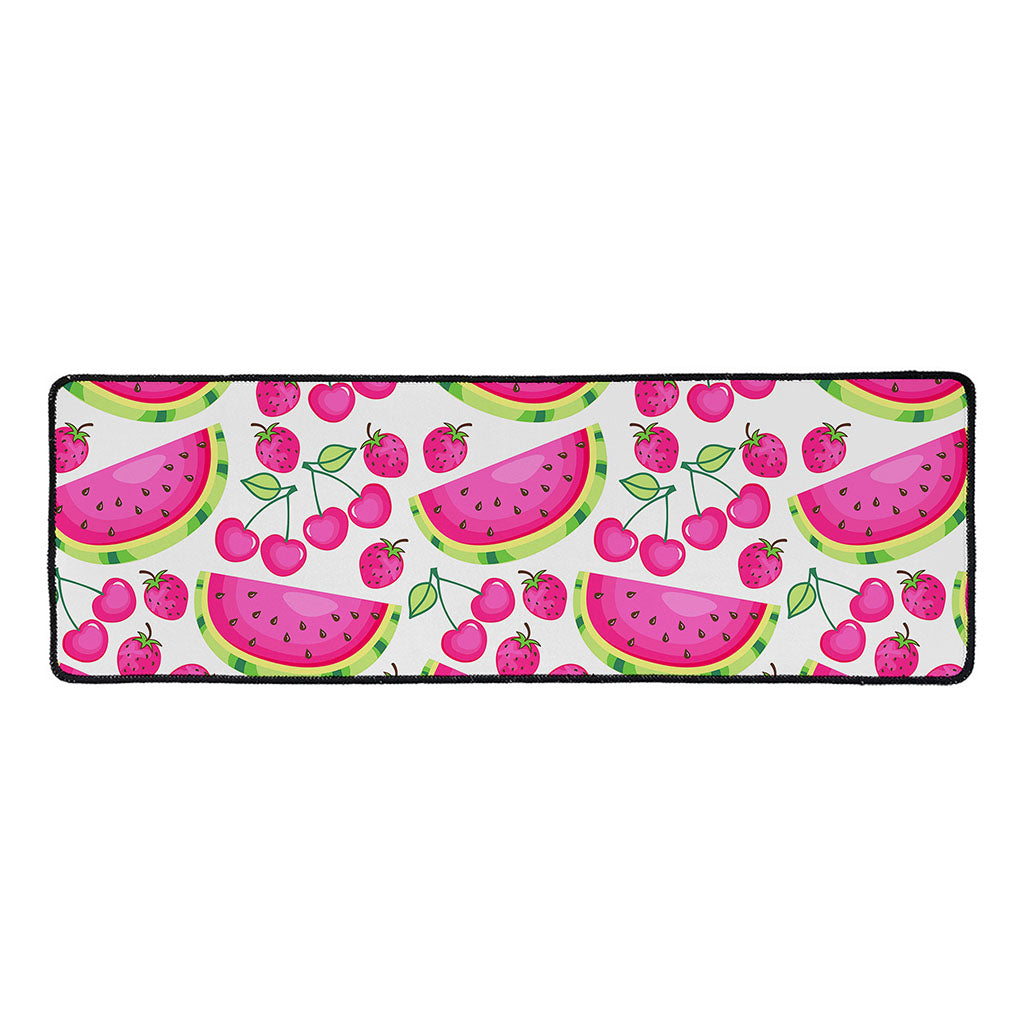 Cute Berry Watermelon Pattern Print Long Kitchen Mat