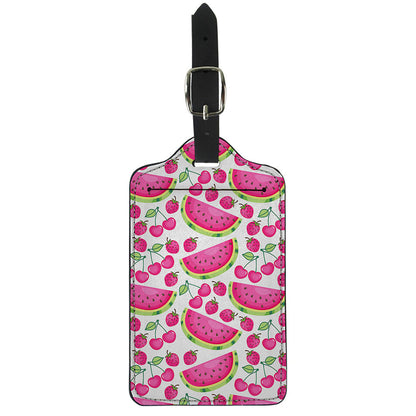 Cute Berry Watermelon Pattern Print Luggage Tag