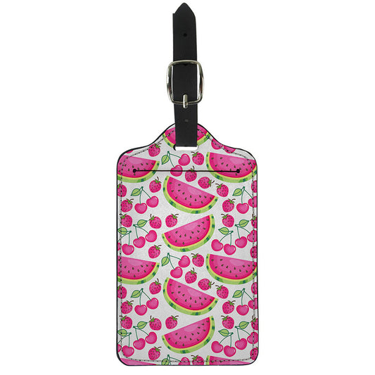 Cute Berry Watermelon Pattern Print Luggage Tag