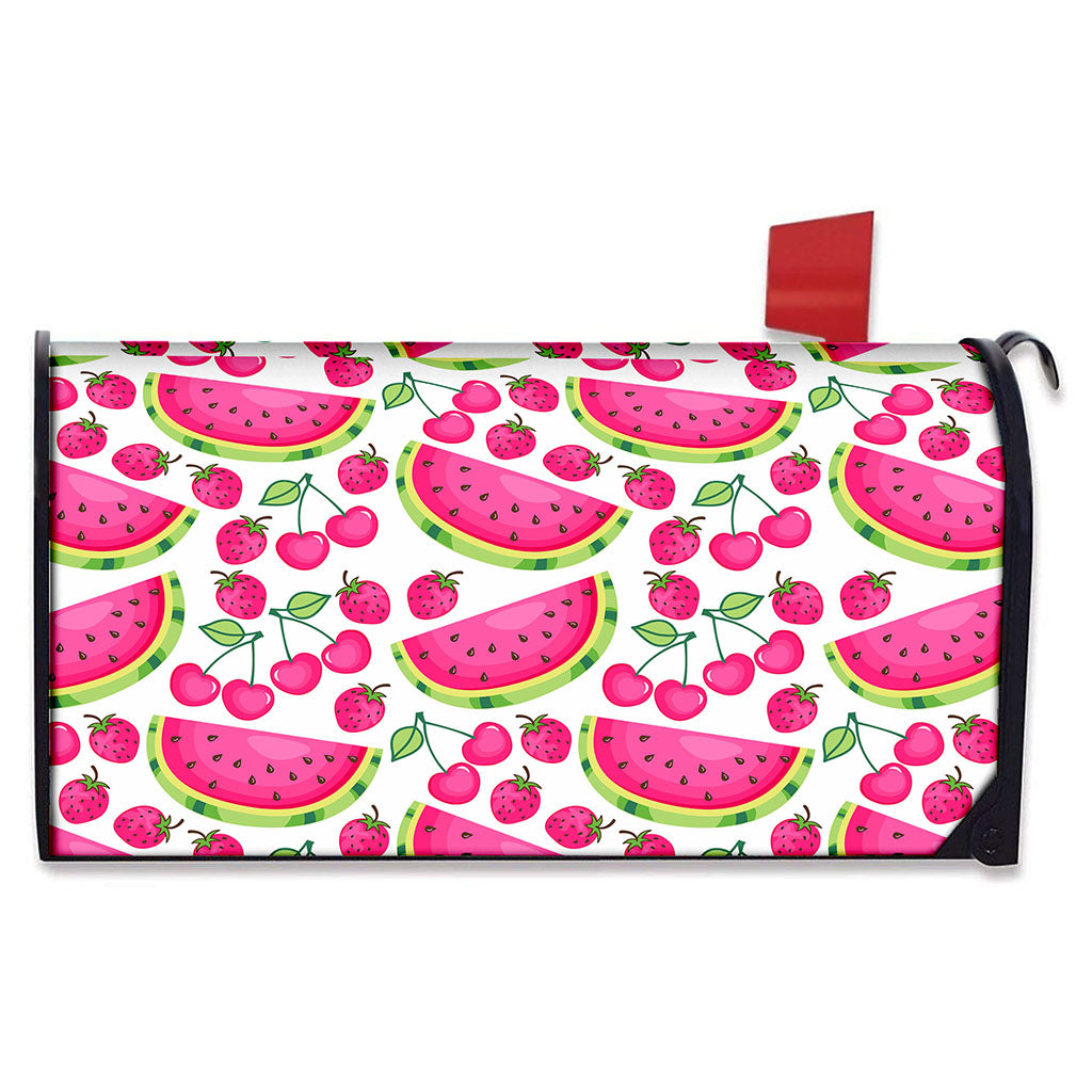 Cute Berry Watermelon Pattern Print Mailbox Cover