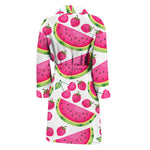 Cute Berry Watermelon Pattern Print Men's Bathrobe