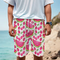 Cute Berry Watermelon Pattern Print Men's Cargo Shorts