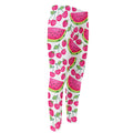 Cute Berry Watermelon Pattern Print Men's Compression Pants