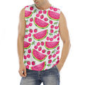 Cute Berry Watermelon Pattern Print Men's Fitness Tank Top