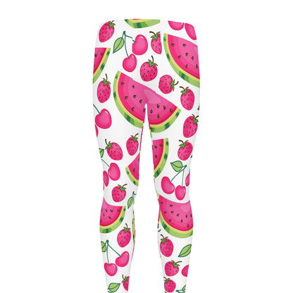 Cute Berry Watermelon Pattern Print Men's leggings
