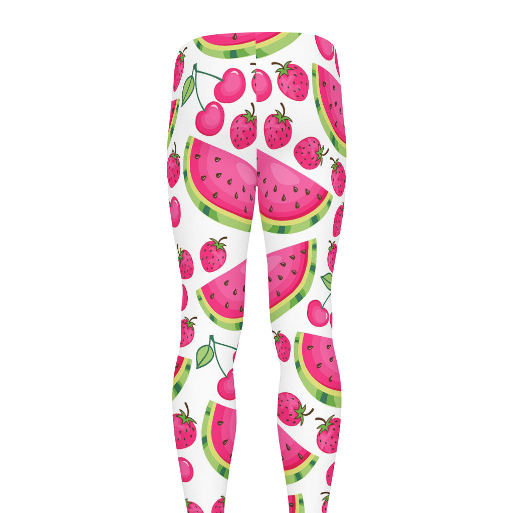 Cute Berry Watermelon Pattern Print Men's leggings