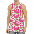 Cute Berry Watermelon Pattern Print Men's Muscle Tank Top