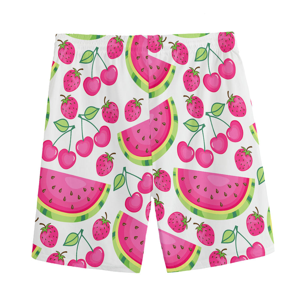 Cute Berry Watermelon Pattern Print Men's Sports Shorts