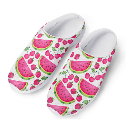 Cute Berry Watermelon Pattern Print Mesh Casual Shoes