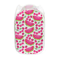 Cute Berry Watermelon Pattern Print Mesh Laundry Hamper