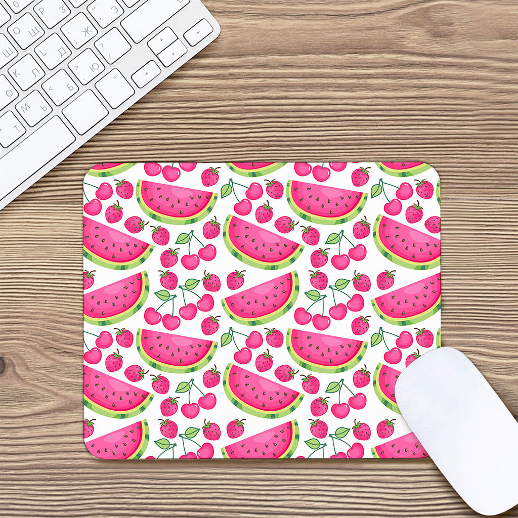 Cute Berry Watermelon Pattern Print Mouse Pad