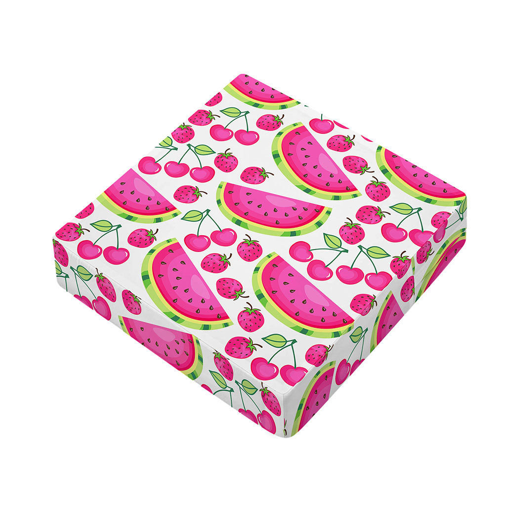 Cute Berry Watermelon Pattern Print Outdoor Seat Cushion Cover