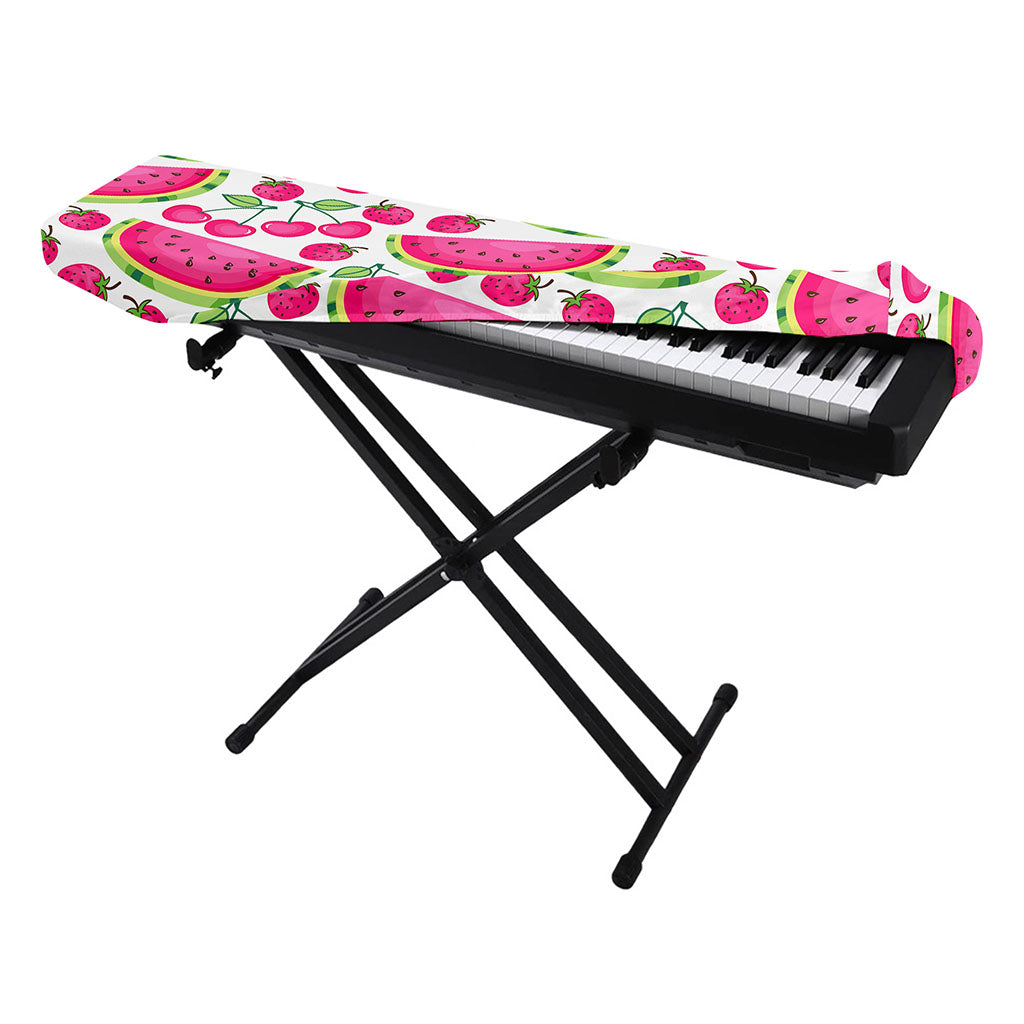 Cute Berry Watermelon Pattern Print Piano Keyboard Cover