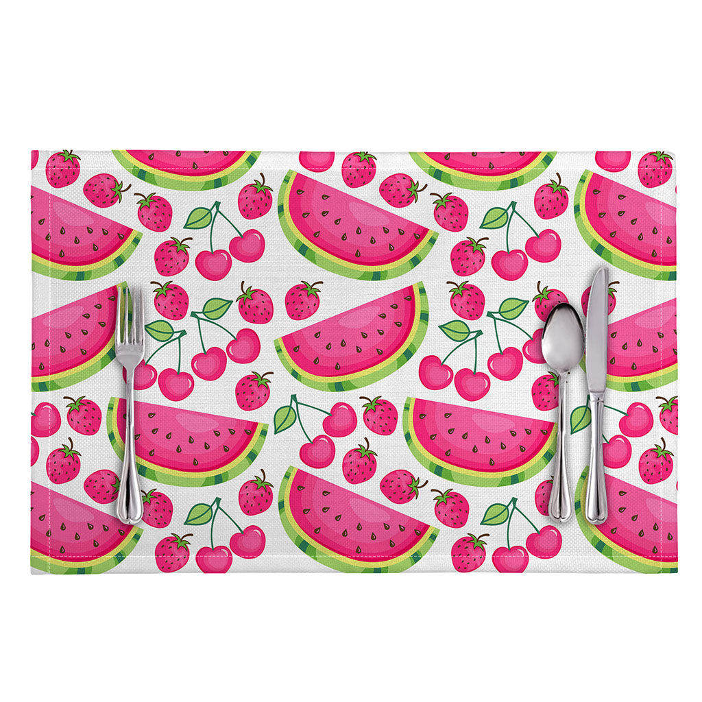 Cute Berry Watermelon Pattern Print Placemat