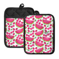 Cute Berry Watermelon Pattern Print Pot Holders With Pocket