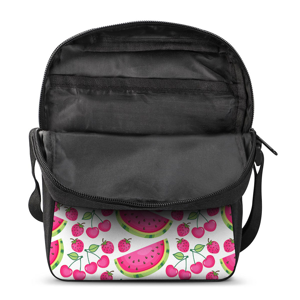 Cute Berry Watermelon Pattern Print Rectangular Crossbody Bag