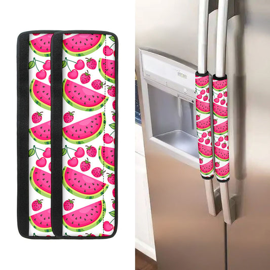 Cute Berry Watermelon Pattern Print Refrigerator Handle Covers