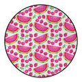 Cute Berry Watermelon Pattern Print Round Floor Mat