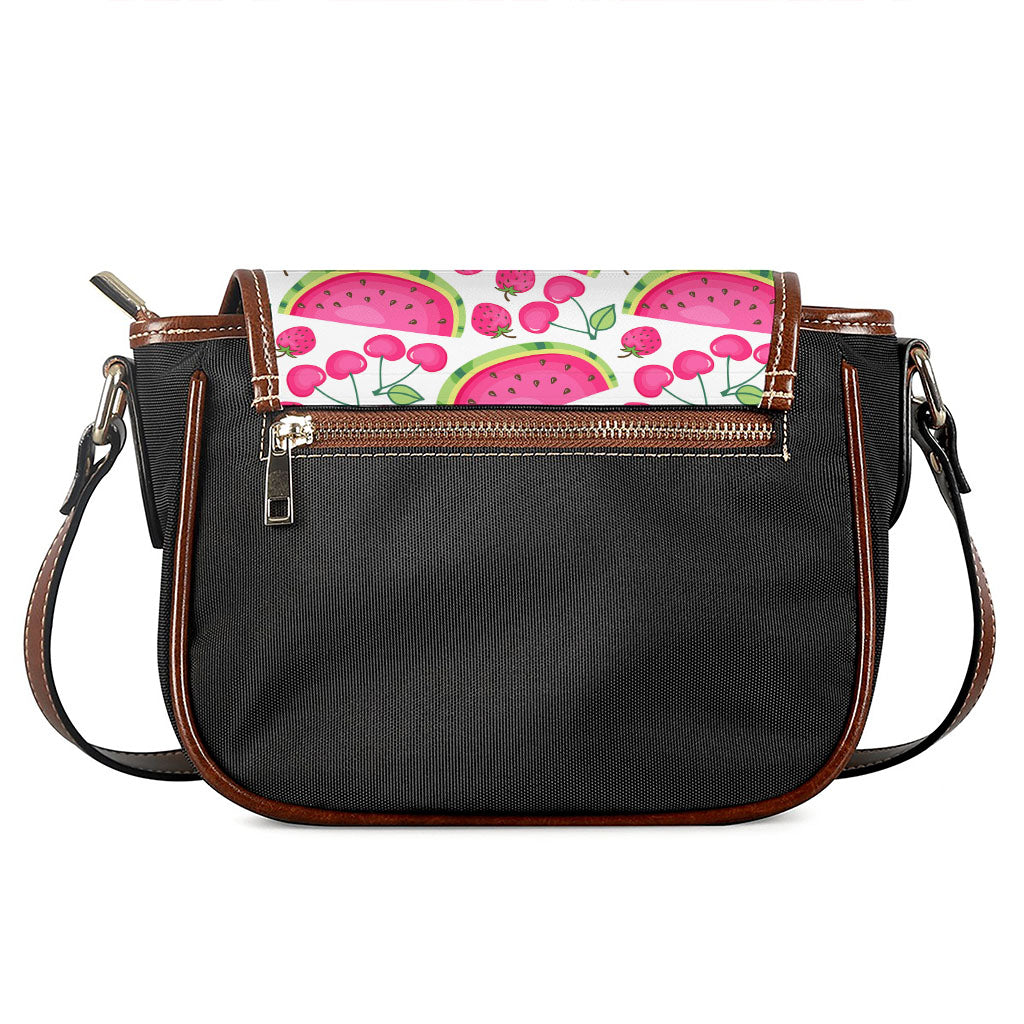 Cute Berry Watermelon Pattern Print Saddle Bag