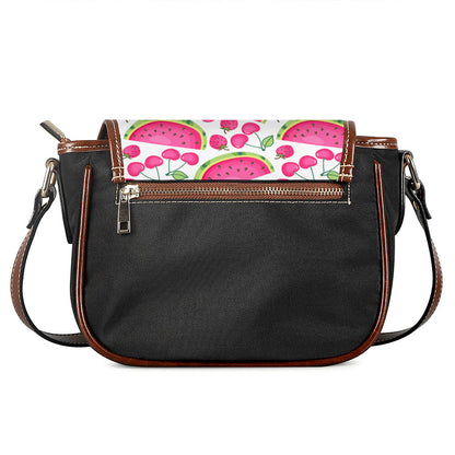 Cute Berry Watermelon Pattern Print Saddle Bag