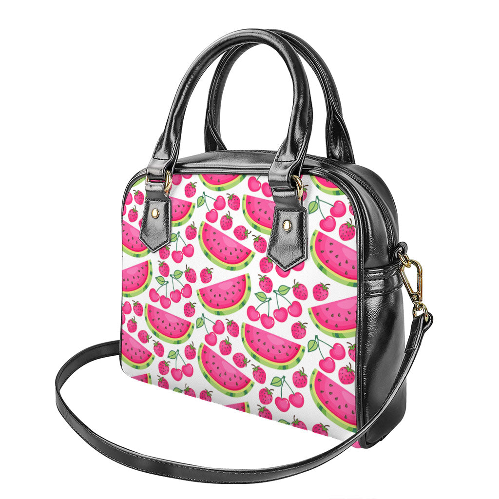 Cute Berry Watermelon Pattern Print Shoulder Handbag