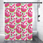 Cute Berry Watermelon Pattern Print Shower Curtain