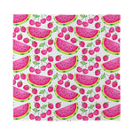 Cute Berry Watermelon Pattern Print Silk Bandana