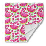 Cute Berry Watermelon Pattern Print Silk Bandana