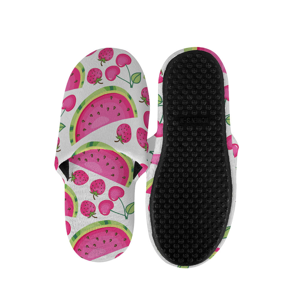Cute Berry Watermelon Pattern Print Slippers