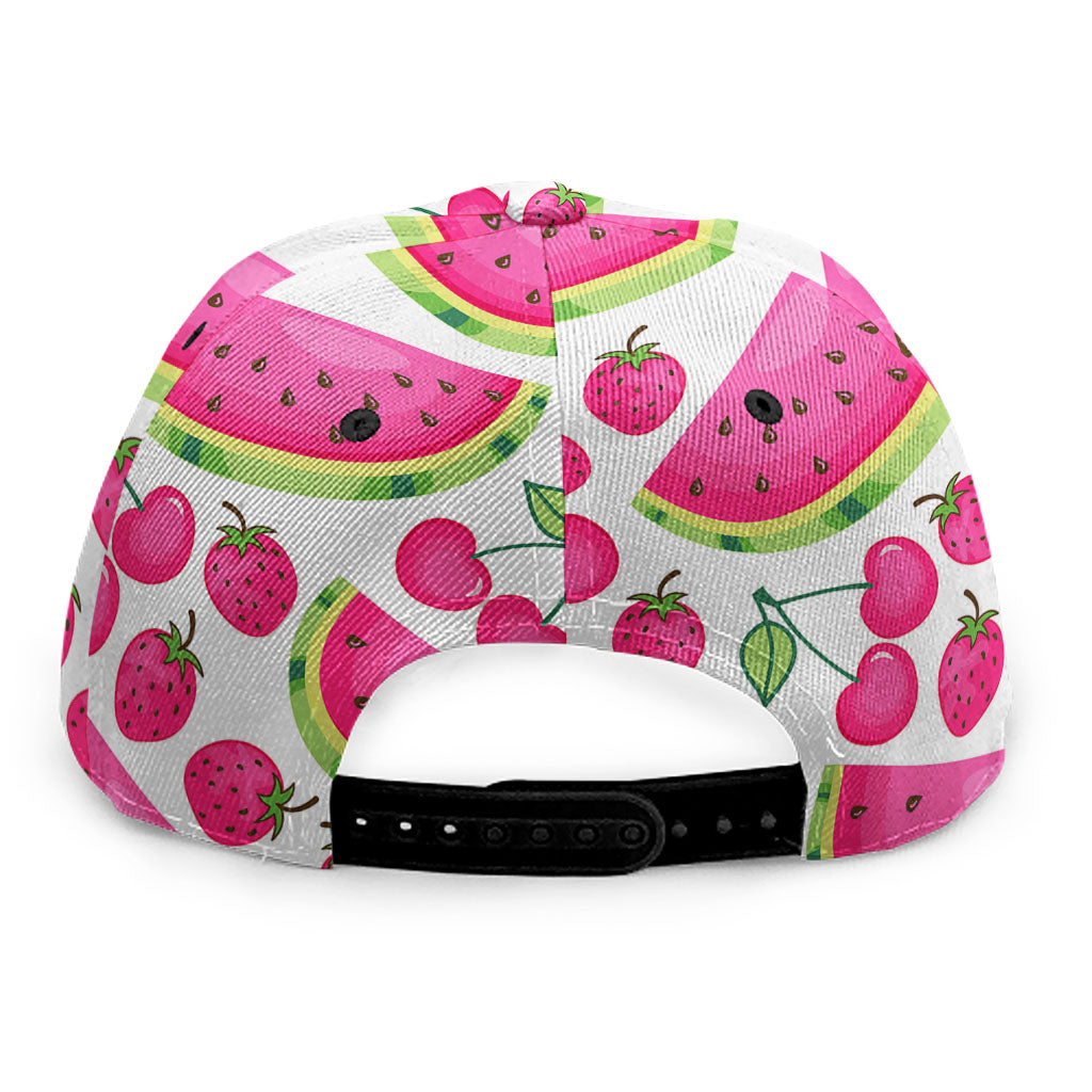 Cute Berry Watermelon Pattern Print Snapback Cap