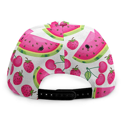 Cute Berry Watermelon Pattern Print Snapback Cap