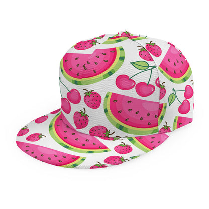Cute Berry Watermelon Pattern Print Snapback Cap