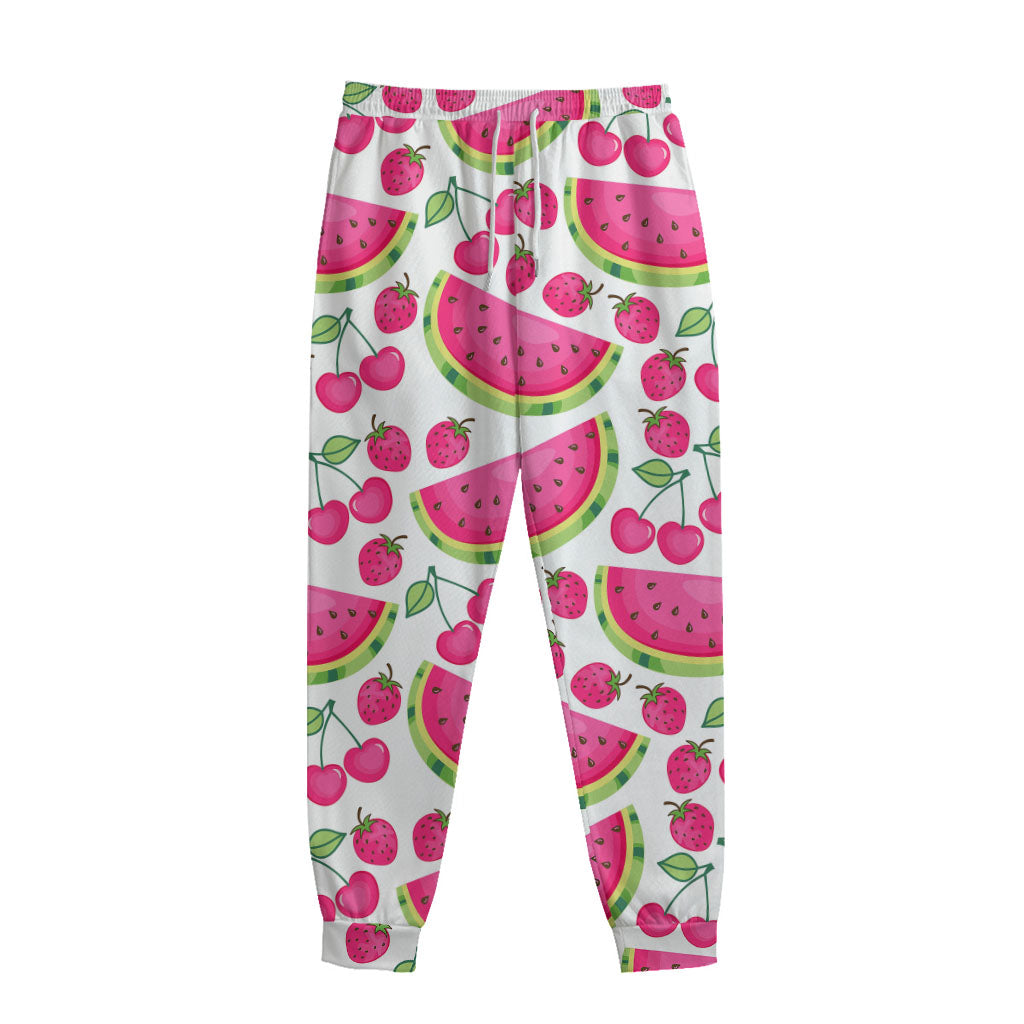 Cute Berry Watermelon Pattern Print Sweatpants