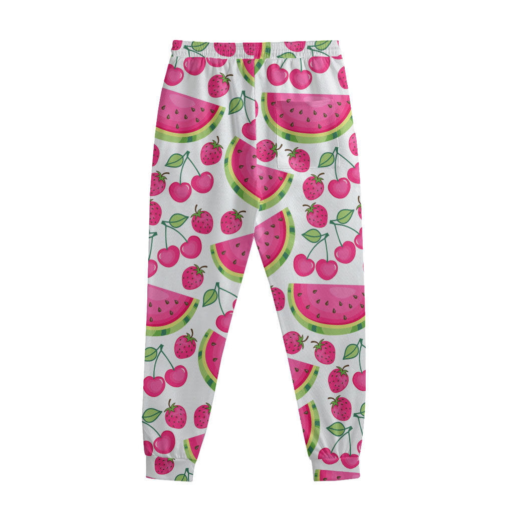 Cute Berry Watermelon Pattern Print Sweatpants