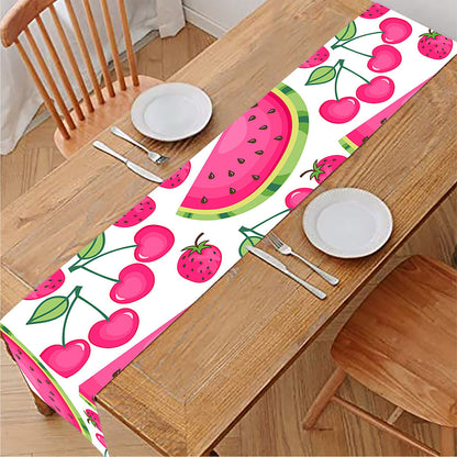 Cute Berry Watermelon Pattern Print Table Runner