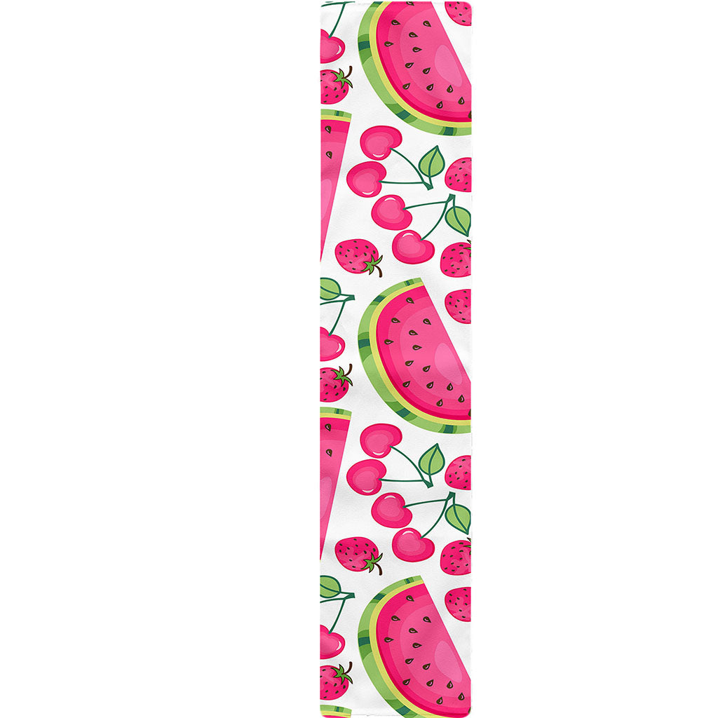 Cute Berry Watermelon Pattern Print Table Runner