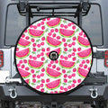 Cute Berry Watermelon Pattern Print Tire Cover With Camera Hole