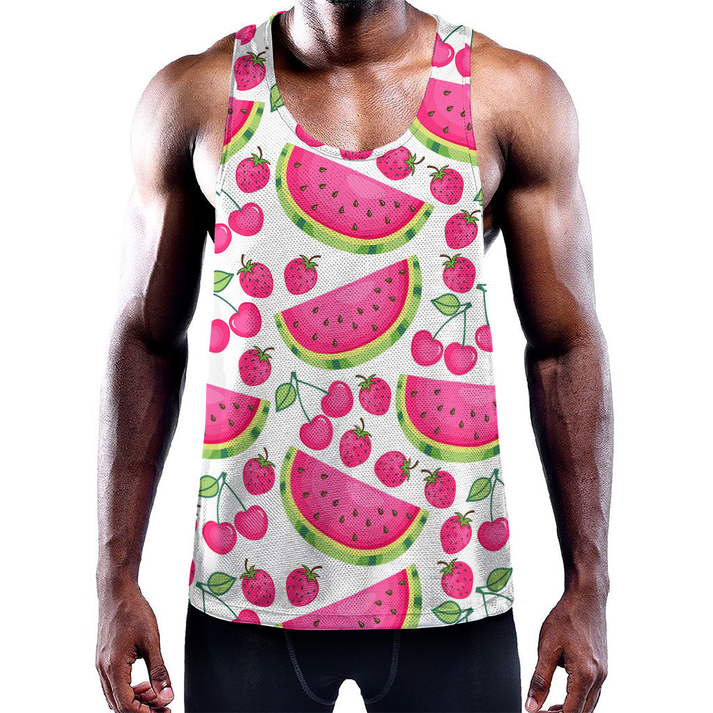 Cute Berry Watermelon Pattern Print Training Tank Top
