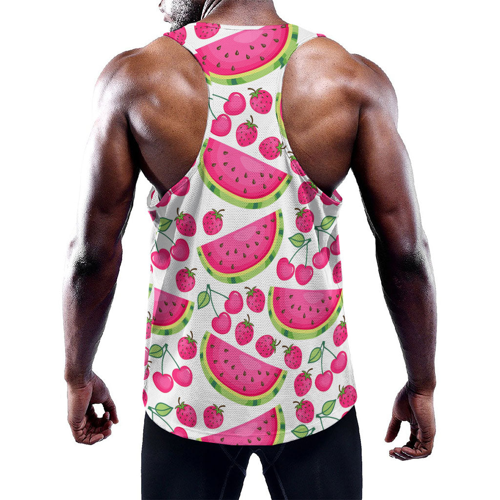 Cute Berry Watermelon Pattern Print Training Tank Top