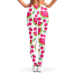Cute Berry Watermelon Pattern Print Women's Leggings