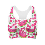Cute Berry Watermelon Pattern Print Women's Sports Bra