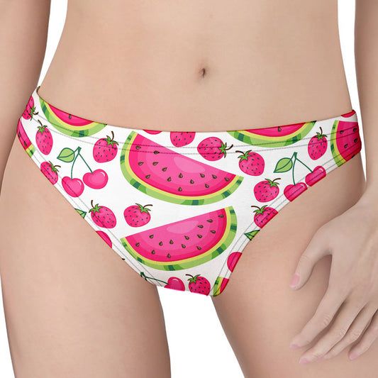 Cute Berry Watermelon Pattern Print Women's Thong