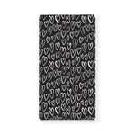 Cute Black And White Heart Pattern Print Baby Crib Sheet