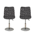 Cute Black And White Heart Pattern Print Bar Stool Covers