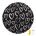 Cute Black And White Heart Pattern Print Basketball