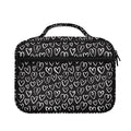 Cute Black And White Heart Pattern Print Briefcase Bible Bag