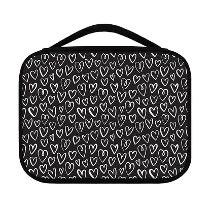 Cute Black And White Heart Pattern Print Classic Bible Case