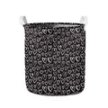 Cute Black And White Heart Pattern Print Collapsible Laundry Basket